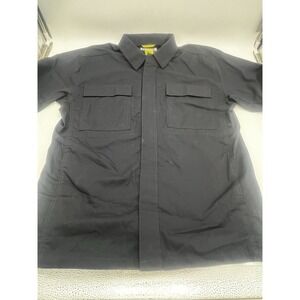 First Tactical Mens Large Black Tactical Duty Shirt Hidden Zip Police EMS